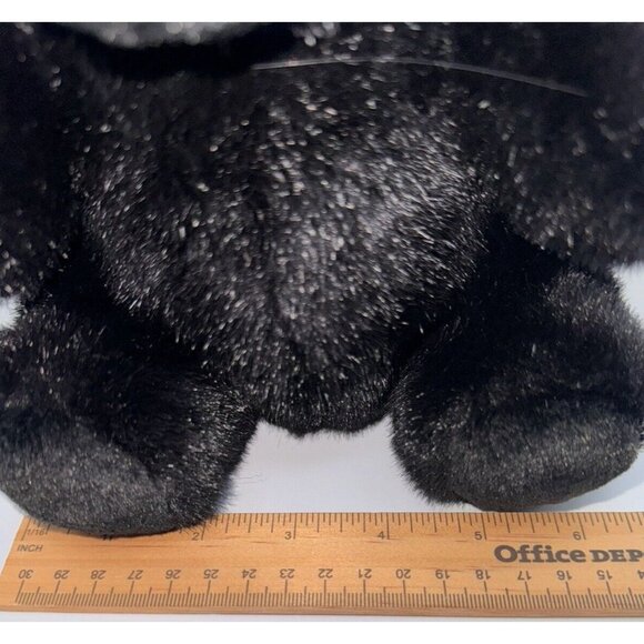 Logo Bear Plush Black North American stuffed animal Soft n Cuddly 1987 Vintage - Picture 5 of 10